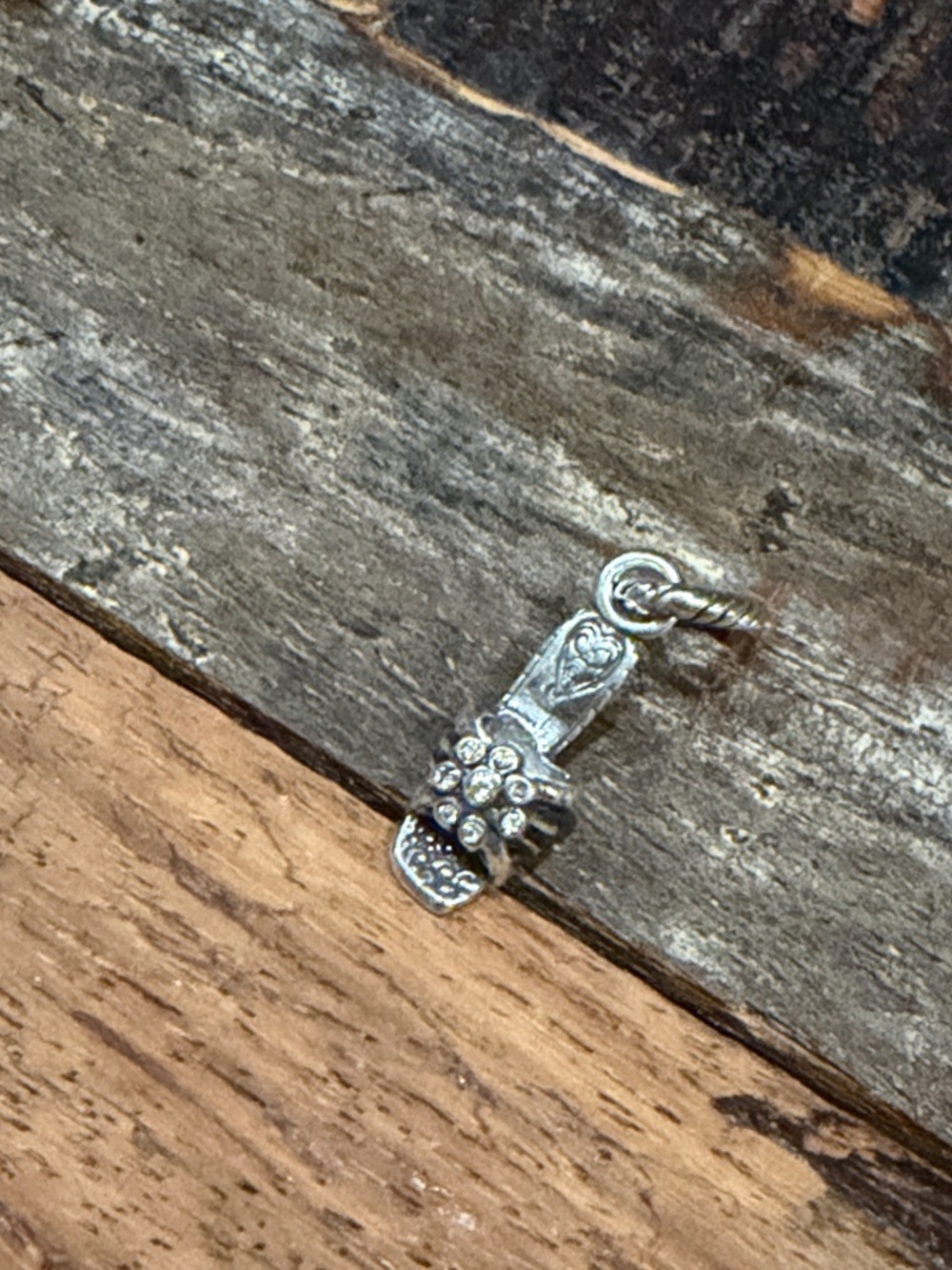 Brighton Silver Plate Flower Petal  Shoe Charm Preloved